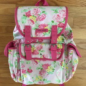 Laura Ashley Pink Floral Rose Backpack